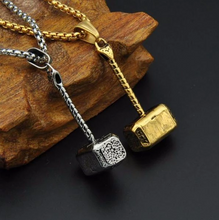 Load image into Gallery viewer, Necklaces Vintage Thor Hammer Pendant Necklace
