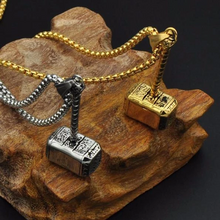 Load image into Gallery viewer, Necklaces Vintage Thor Hammer Pendant Necklace