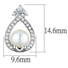 Load image into Gallery viewer, Earrings Crystal Teardrop Pearl Earrings
