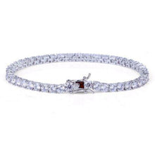 Load image into Gallery viewer, Bracelets 4MM Silver CZ Tennis Bracelet
