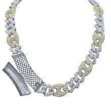 Load image into Gallery viewer, Necklaces 18mm Miami Cuban Silver Gold Chain Necklace