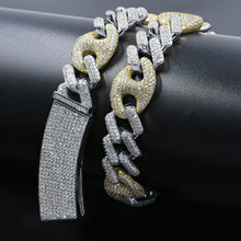 Load image into Gallery viewer, Necklaces 18mm Miami Cuban Silver Gold Chain Necklace