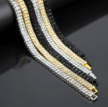 Load image into Gallery viewer, Necklaces 2 Row Tennis 14K Yellow Gold Plated Chain