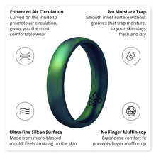 Load image into Gallery viewer, Rings Enchanted Forest Emerald Green Silicone Unisex Ring