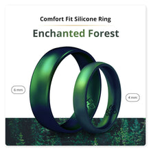 Load image into Gallery viewer, Rings Enchanted Forest Emerald Green Silicone Unisex Ring
