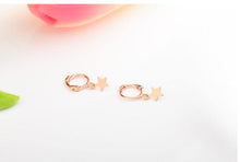Load image into Gallery viewer, Earrings 18K Gold Dangle Cross Earrings