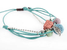 Load image into Gallery viewer, Bracelets Lava Stone Essential Oil Bracelet - Teal Lava Charms