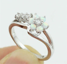 Load image into Gallery viewer, Rings Floral Opal Sterling Silver Ring