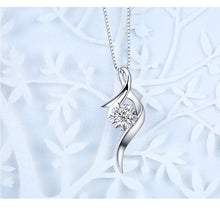 Load image into Gallery viewer, Necklaces 18K White Gold Diamond Pendant Necklace