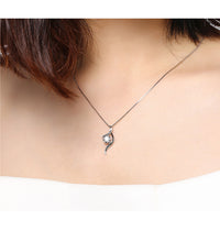 Load image into Gallery viewer, Necklaces 18K White Gold Diamond Pendant Necklace
