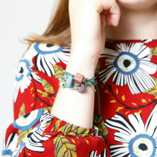 Load image into Gallery viewer, Bracelets Lava Stone Essential Oil Bracelet - Teal Lava Charms