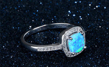 Load image into Gallery viewer, Rings Classic Square Opal Sterling Silver Ring