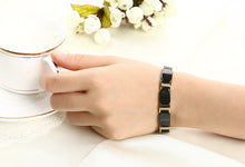 Load image into Gallery viewer, Bracelets Black and Gold Unisex Magnetic Therapy Bracelet