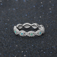 Load image into Gallery viewer, Rings Blue Fire Opal Ring Infinity Ring