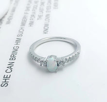 Load image into Gallery viewer, Rings Opal White Opal Sterling Silver Ring