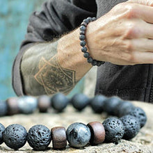 Load image into Gallery viewer, Bracelets Unisex Natural Moonstone Chakra Lava Stone Diffuser Bracelet
