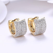 Load image into Gallery viewer, Earrings Swarovski Crystals 15mm Pave Huggie Earrings
