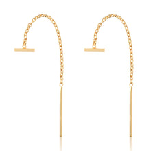 Load image into Gallery viewer, Earrings Minimal Bar Threader Earrings