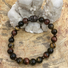 Load image into Gallery viewer, Bracelets Multi Tiger Eye &amp; Buddha Gemstone Stretch Unisex Bracelet
