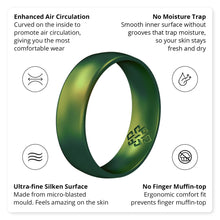 Load image into Gallery viewer, Rings Northern Lights Green Silicone Unisex Ring
