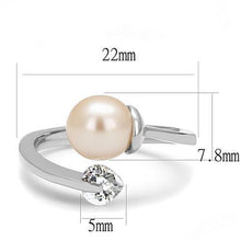 Load image into Gallery viewer, Rings Curved Stainless Steel Pearl Ring