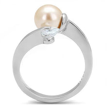 Load image into Gallery viewer, Rings Curved Stainless Steel Pearl Ring