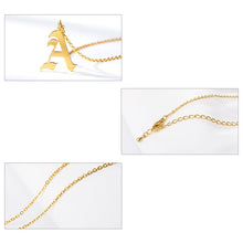 Load image into Gallery viewer, Necklaces Old English Initial Choker Necklace