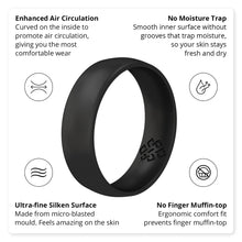 Load image into Gallery viewer, Rings Unisex Smooth Black Silicone Ring