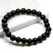 Load image into Gallery viewer, Bracelets Black Matte Agate Natural Stone Distance Bracelets