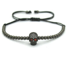 Load image into Gallery viewer, Bracelets 18K Gold Plated Beads Skull Unisex Bracelet