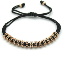 Load image into Gallery viewer, Bracelets 18K Gold Plated Diamond Stopper Macrame Bracelet