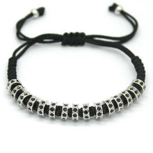 Load image into Gallery viewer, Bracelets 18K Gold Plated Diamond Stopper Macrame Bracelet