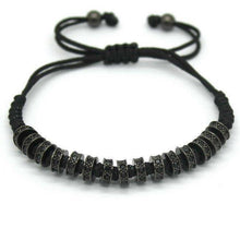 Load image into Gallery viewer, Bracelets 18K Gold Plated Diamond Stopper Macrame Bracelet