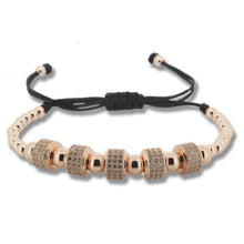Load image into Gallery viewer, Bracelets 24K Gold Crystal Pave Setting Micro Zircon Macrame Bracelet