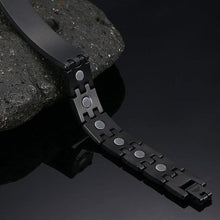 Load image into Gallery viewer, Bracelets Black Matte Stainless Steel Medical Alert Bracelet