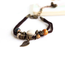 Load image into Gallery viewer, Bracelets Bohemian Style Leaf Hippie Beads Ceramic Bracelet