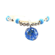 Load image into Gallery viewer, Bracelets Dried Flowers Glass Ball Ceramic Bracelets