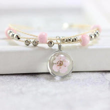 Load image into Gallery viewer, Bracelets Dried Flowers Glass Ball Ceramic Bracelets