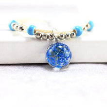 Load image into Gallery viewer, Bracelets Dried Flowers Glass Ball Ceramic Bracelets