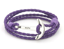 Load image into Gallery viewer, Bracelets Hope Anchor Leather Wraparound Bracelet