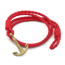 Load image into Gallery viewer, Bracelets Hope Anchor Leather Wraparound Bracelet
