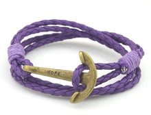 Load image into Gallery viewer, Bracelets Hope Anchor Leather Wraparound Bracelet
