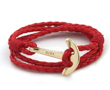 Load image into Gallery viewer, Bracelets Hope Anchor Leather Wraparound Bracelet