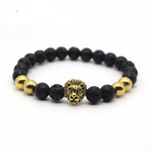 Load image into Gallery viewer, Bracelets Matte Onyx Natural Stone Lion Men's Bracelet