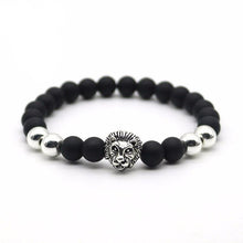 Load image into Gallery viewer, Bracelets Matte Onyx Natural Stone Lion Men's Bracelet