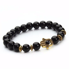 Load image into Gallery viewer, Bracelets Natural Stone Hamsa Charm Bracelet