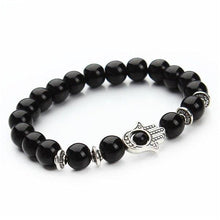 Load image into Gallery viewer, Bracelets Natural Stone Hamsa Charm Bracelet