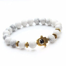 Load image into Gallery viewer, Bracelets Natural Stone Hamsa Charm Bracelet