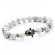Load image into Gallery viewer, Bracelets Natural Stone Hamsa Charm Bracelet