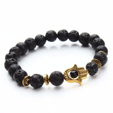 Load image into Gallery viewer, Bracelets Natural Stone Hamsa Charm Bracelet